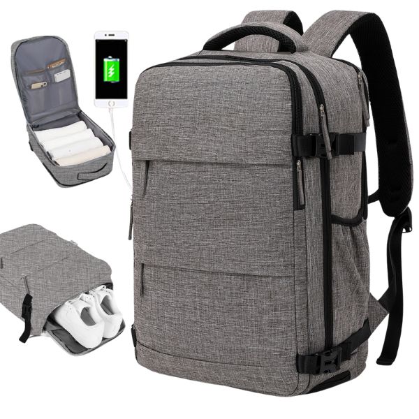 sac a dos de voyage - sac a dos - sac a dos femme - sac a dos homme - sac a dos port usb - sac a dos compartiment chaussure - sac a dos multiple compartiment - sac a dos imperméable -