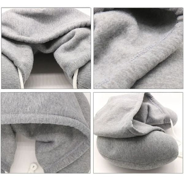 coussin de voyage - coussin pour avion - coussin pour train - coussin pour voiture - coussin pour bureau - coussin à mémoire de forme - coussin de voyage mémoire de forme - VoyagerZen - coussin de voyage en forme de U - coussin cervical voyage - coussin cou voyage - coussin de voyage à capuche -