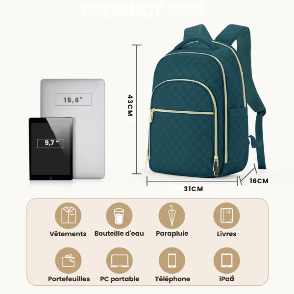 sac a dos de voyage - sac a dos de voyage femme - sac a dos femme - sac a dos pour ordinateur portable - sac a dos pc portable - sac - sac de voyage - sac a dos port usb - VoyagerZen - sac a dos week-end -