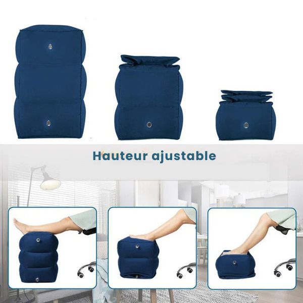 repose pied gonflable pour voyage - repose pied - repose pied gonflable - repose pied voyage - repose pied avion - repose pied portable - repose pied train - repose pied voiture -