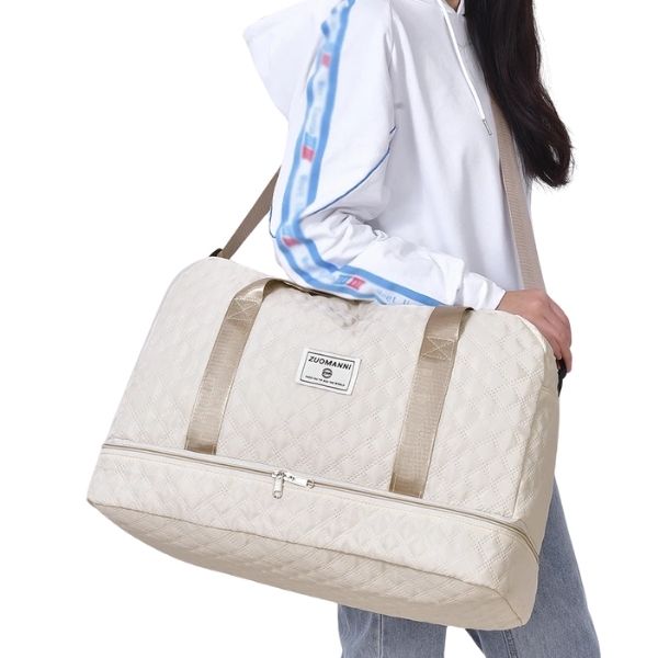 sac e voyage - sac de voyage femme - sac de voyage cabine- sac de voyage avion - sac bandoulière femme - sac de voyage avec compartiment à chaussure - VoyagerZen - sac de sport femme -