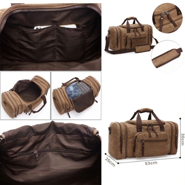 sac de voyage - sac de voyage bandoulière - sac bandoulière - sac de voyage cabine - sac de voyage avion - sac bagages à main - VoyagerZen - sac de voyage homme - sac de voyage bandoulière homme - sac de sport -