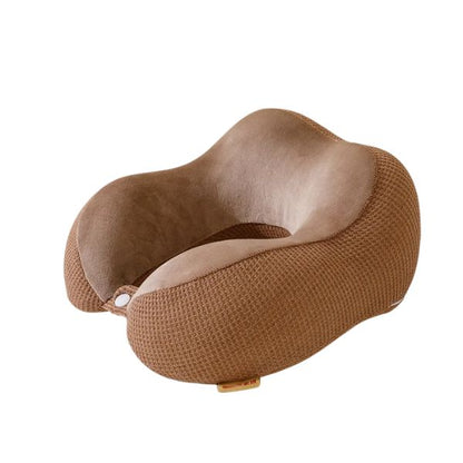 coussin de voyage - coussin pour avion - coussin pour train - coussin pour voiture - coussin pour bureau - coussin à mémoire de forme - coussin de voyage mémoire de forme - VoyagerZen - coussin de voyage en forme de U - coussin cervical voyage - coussin cou voyage - coussin de voyage à capuche - 