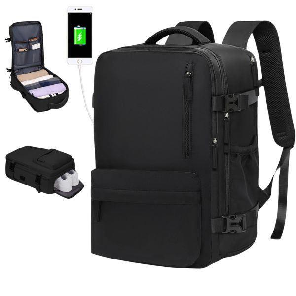 sac a dos de voyage - sac a dos - sac a dos omme - sac a dos femme - sac a dos port usb - sac a dos compartiment a chaussure - sac - sac de voyage - voyagerzen - sac a dos cabine - sac cabine -