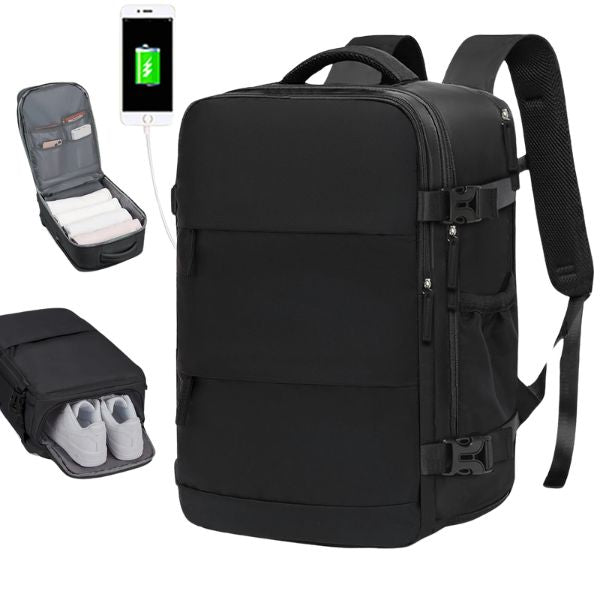 sac a dos de voyage - sac a dos - sac a dos femme - sac a dos homme - sac a dos port usb - sac a dos compartiment chaussure - sac a dos multiple compartiment - sac a dos imperméable - 