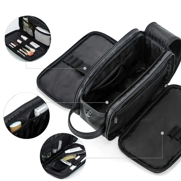 trousse de toilette - trousse de toilette de voyage - trousse de toilette voyage - trousse de toilette femme - trousse de toilette homme - tousse de toilette avion - tousse de toilette cabine - trousse de toilette imperméable - trousse de toilette en cuir PU -