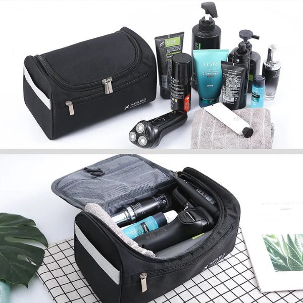 trousse de toilette - trousse de toilette de voyage - trousse de toilette voyage - trousse de toilette femme - trousse de toilette homme - tousse de toilette avion - tousse de toilette cabine - trousse de toilette imperméable - trousse de toilette coton - trousse de maquillage cuir PU - trousse maquillage de voyage - trousse de maquillage PVC - trousse kit de rasage - VoyagerZen -