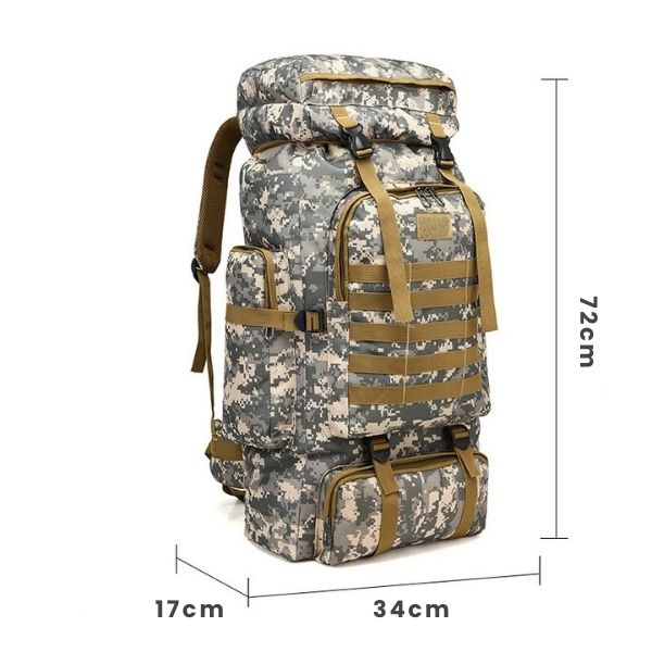 sac a dos randonnée - sac a dos de voyage - sac a dos homme - sac a dos camouflage - sac a dos militaire - sac a dos safari - sac a dos désert - sac a dos camping - sac a dos alpiniste - VoyagerZen -