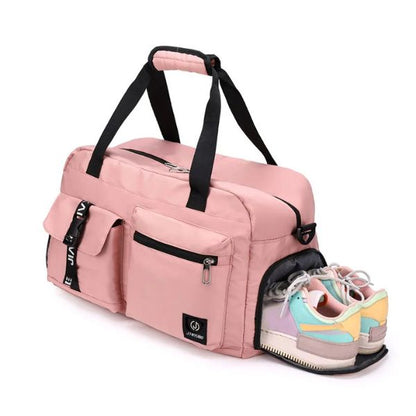 sac de voyage femme - sac de voyage - sac de voyage bandoulière - sac de voyage femme bandoulière - sac de voyage avec compartiment chaussures - sac bandoulière - sac de voyage cabine - sac de voyage avion - sac bagages à main - VoyagerZen -