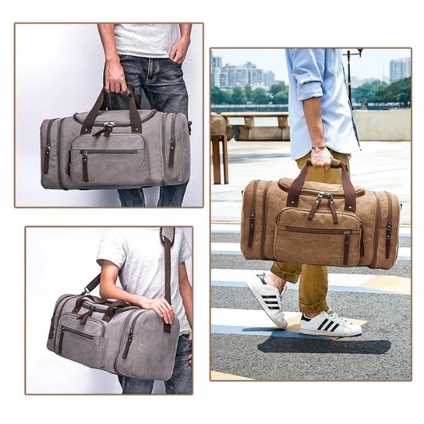 sac de voyage - sac de voyage bandoulière - sac bandoulière - sac de voyage cabine - sac de voyage avion - sac bagages à main - VoyagerZen - sac de voyage homme - sac de voyage bandoulière homme - sac de sport -