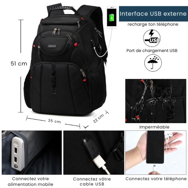 sac à dos - sac a dos voyage - sac a dos usb - sac a dos impermeable - sac a dos homme - sac a dos femme - sac a dos ordianateur portable - sac a dos pour pc - sac a dos 17 pouces