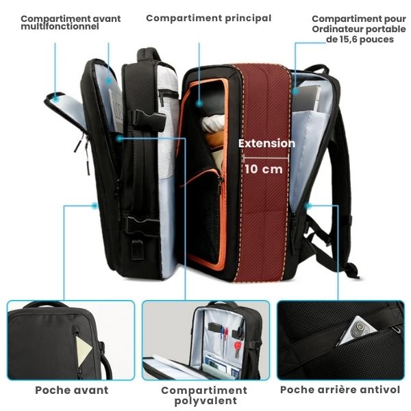 sac a dos de voyage extensible - sac a dos - sac a dos usb - sac a dos homme - sac a dos pour ordinateur portable - sac a dos port usb - sac a dos extensible - sac a dos pc portable - sac a dos 16 pouces - voyagerzen - sac a dos cabine -