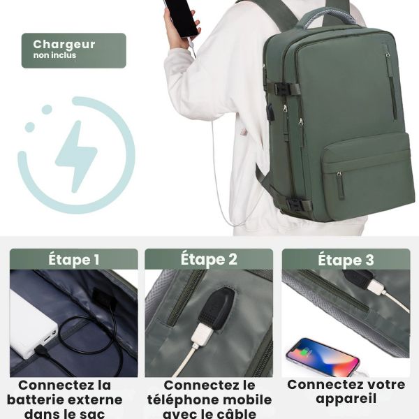 sac a dos de voyage - sac a dos - sac a dos omme - sac a dos femme - sac a dos port usb - sac a dos compartiment a chaussure - sac - sac de voyage - voyagerzen - sac a dos cabine - sac cabine -