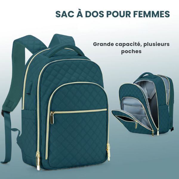 sac a dos de voyage - sac a dos de voyage femme - sac a dos femme - sac a dos pour ordinateur portable - sac a dos pc portable - sac - sac de voyage - sac a dos port usb - VoyagerZen - sac a dos week-end - 